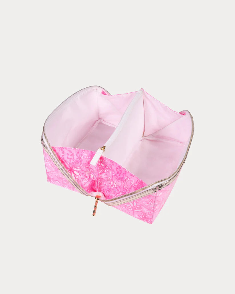 Lilly Pulitzer Carryall Pouch Pink Palm Beach Playground