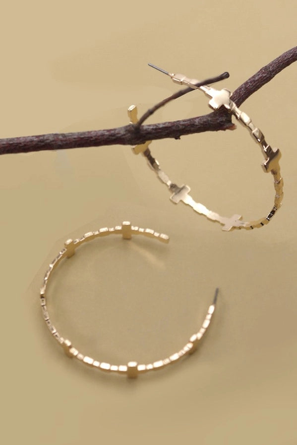 BF Josslyn Large Cross Hoops
