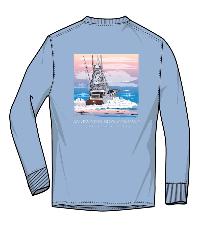 Saltwater Boys LS Tee - Offshore Boat