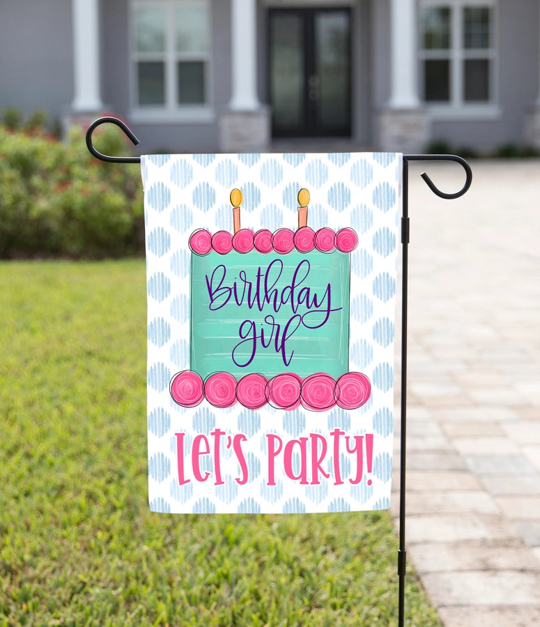 Navy Knot Garden Flags