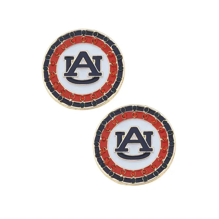 Canvas Pave Gameday Disc Studs