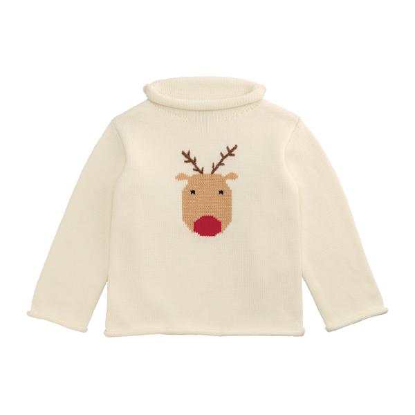 Mudpie Reindeer Rollneck Toddler Sweater