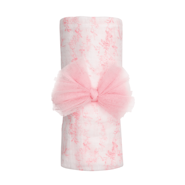 Mudpie Pink Toile Swaddle and Headband