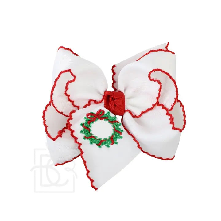 BC Embroidered Wreath Bow - 5.5in