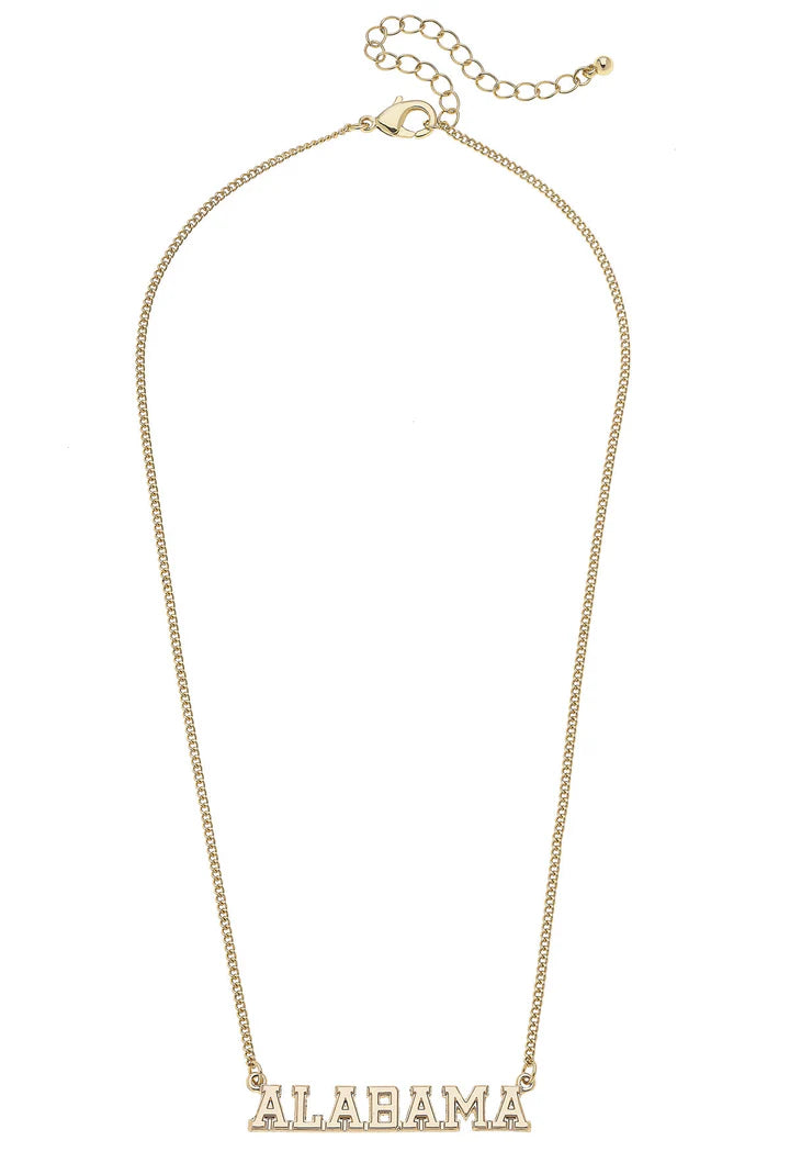 Canvas Varsity Outline Necklace