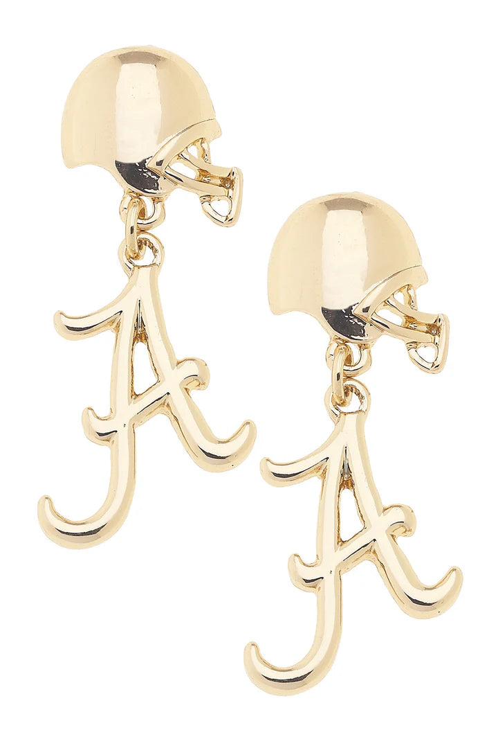 Canvas Helmet Logo Earrings