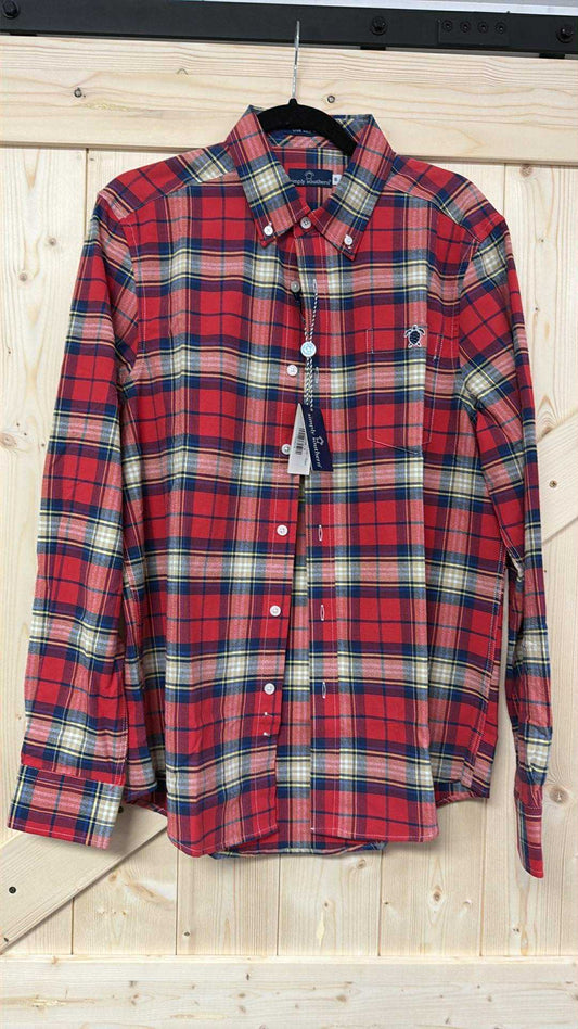 SS Plaid Button Up - Red