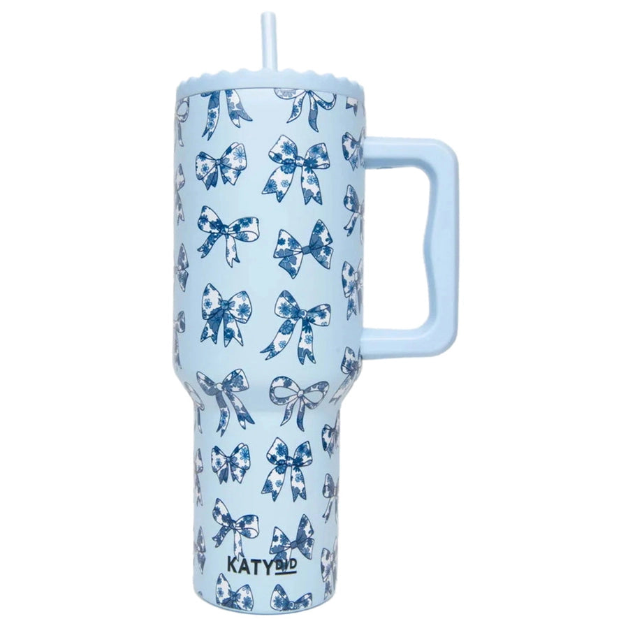 Katydid Chinoiserie Coquette Bows 38 oz Tumbler