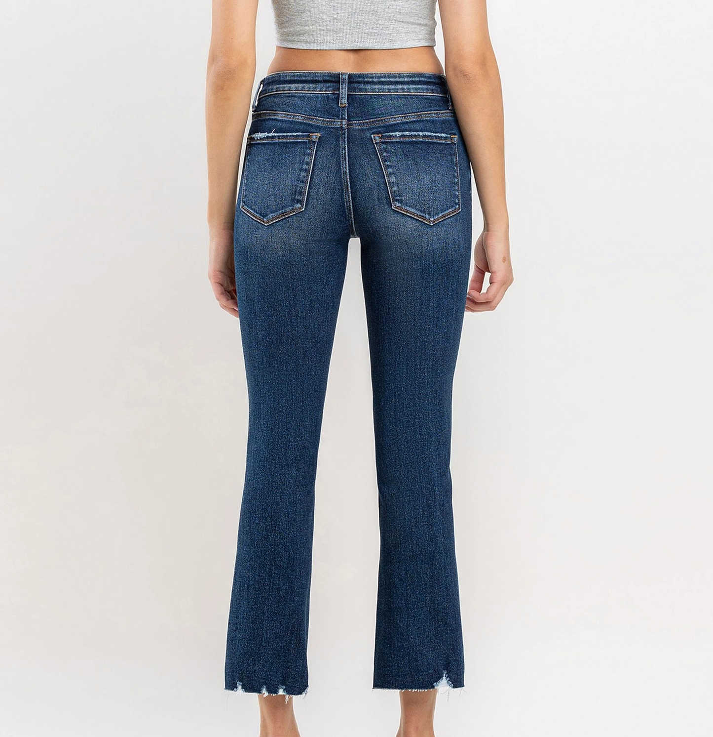 Vervet Mid Rise Crop Mini Bootcut Jeans