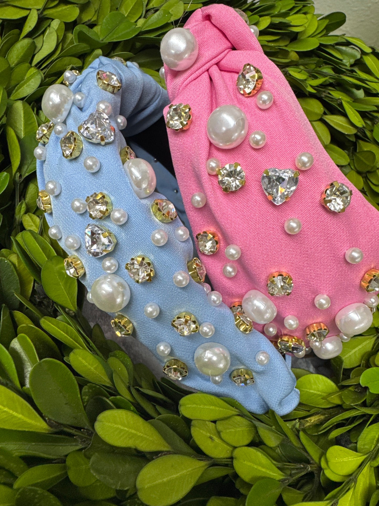 GS Pearl & Crystal Knot Headband