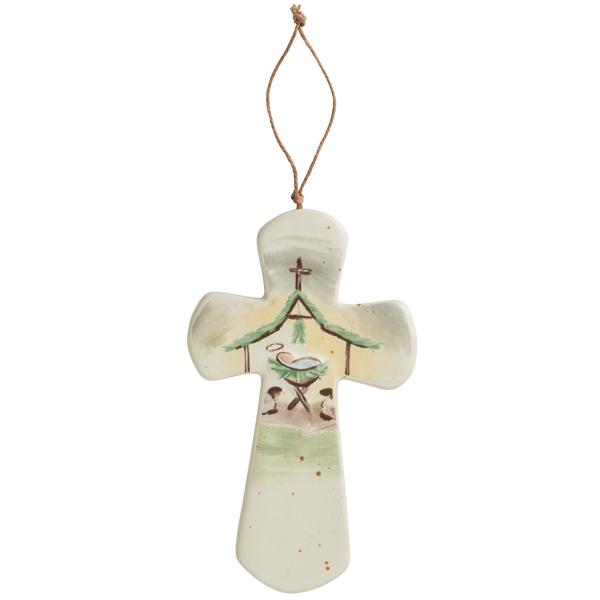 Mudpie Ceramic Nativity Cross