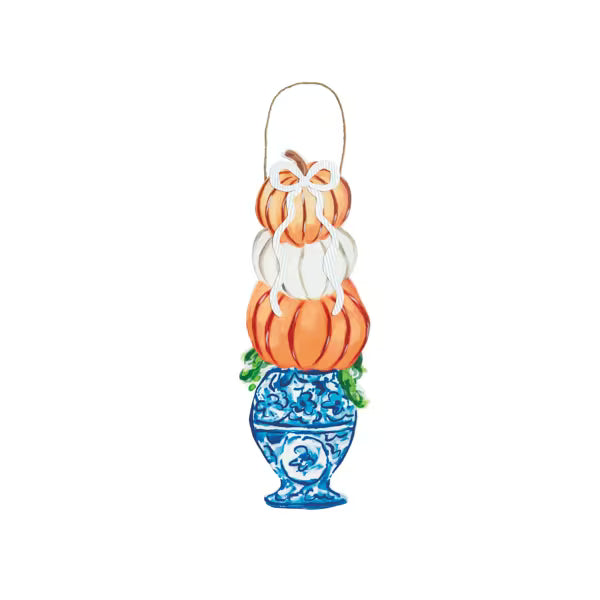 Mudpie Pumpkin Topiary Door Hanger