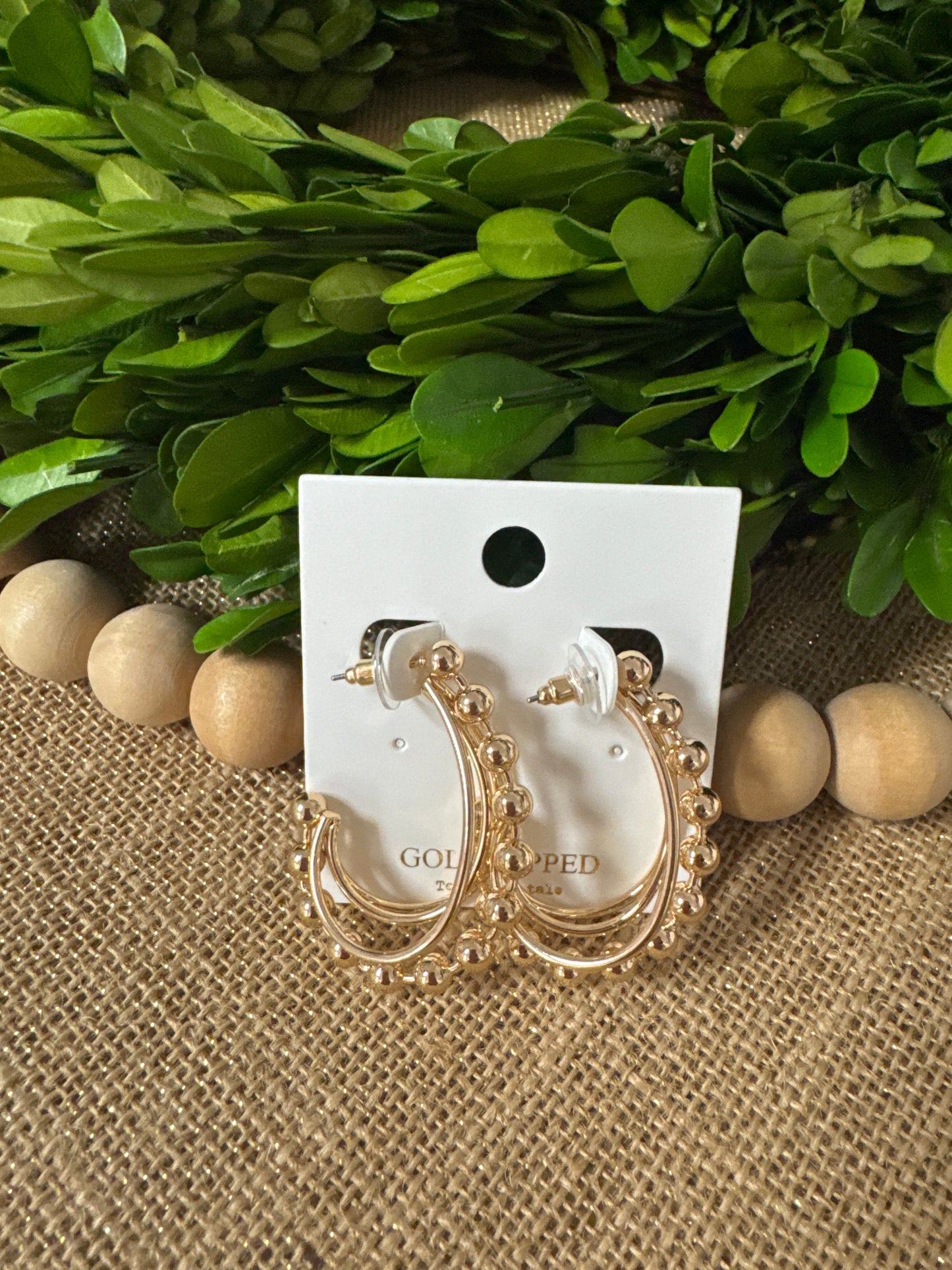 GS Layered Dotted Hoops