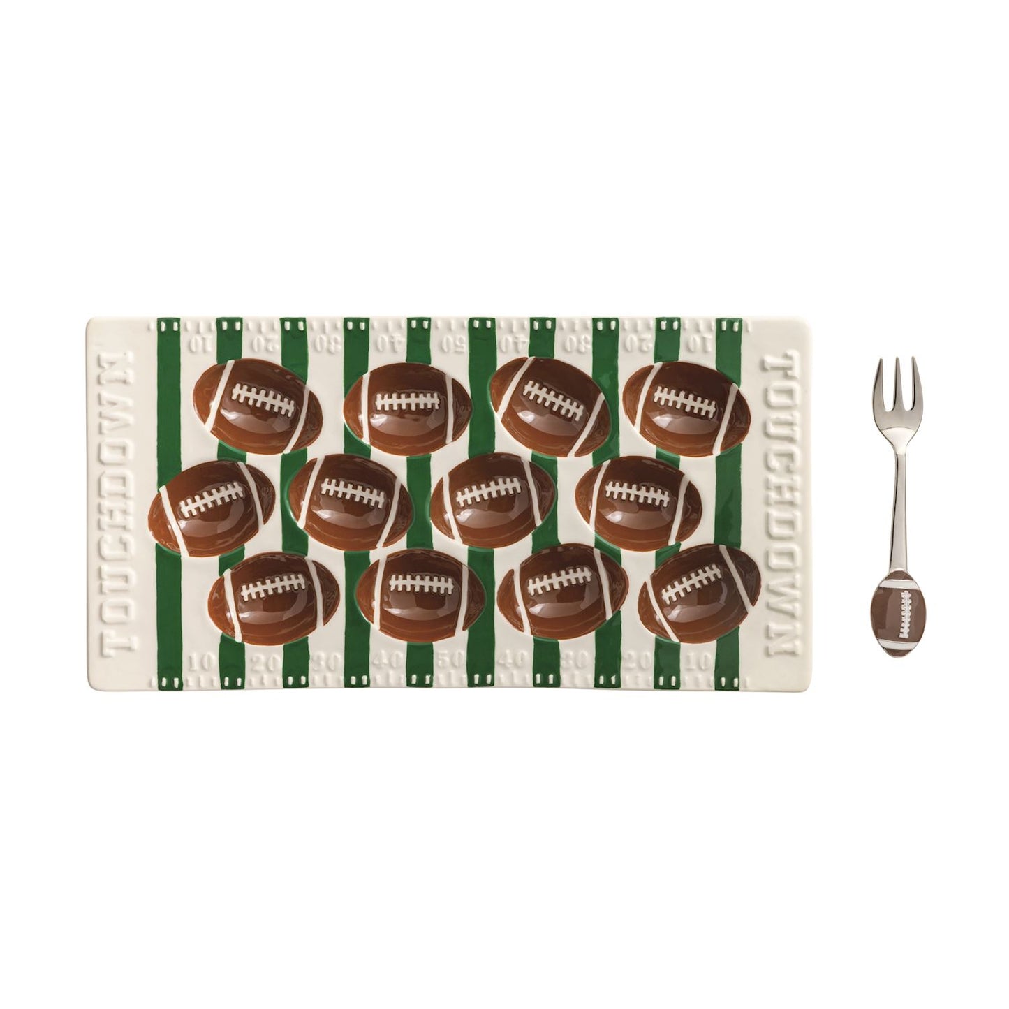 Mudpie Football Field Deviled Egg Tray