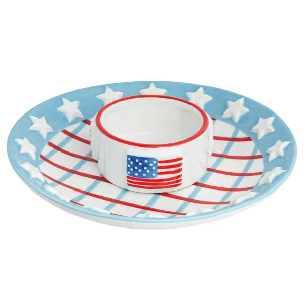Mudpie Americana Chip And Dip Set