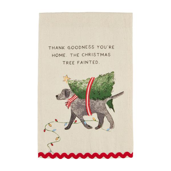Mudpie Funny Pet Christmas Hand Towels