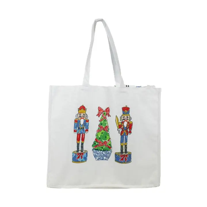 Jane Marie Festive Nutcracker Large Tote