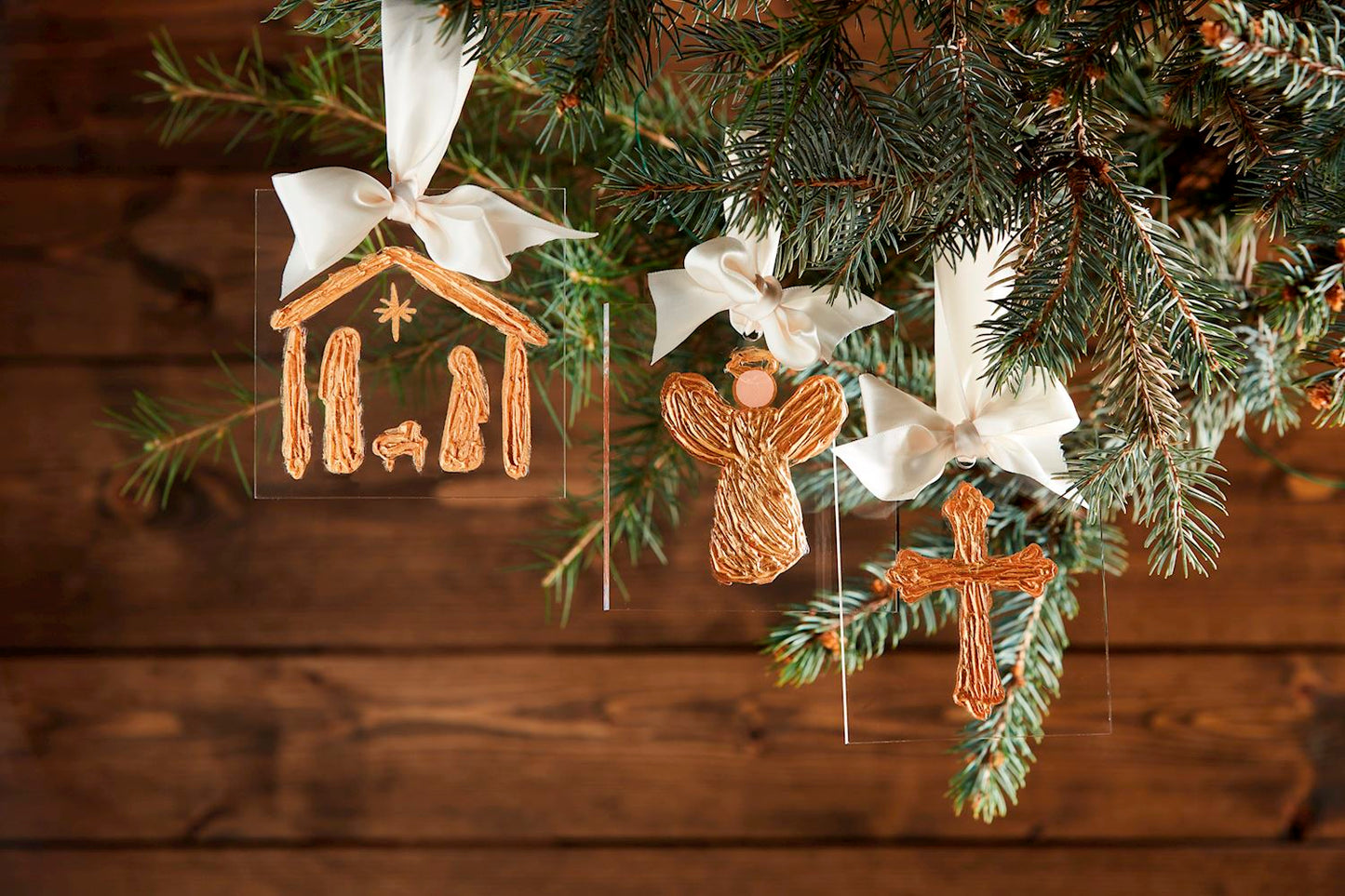 Mudpie Acrylic Gold Ornament