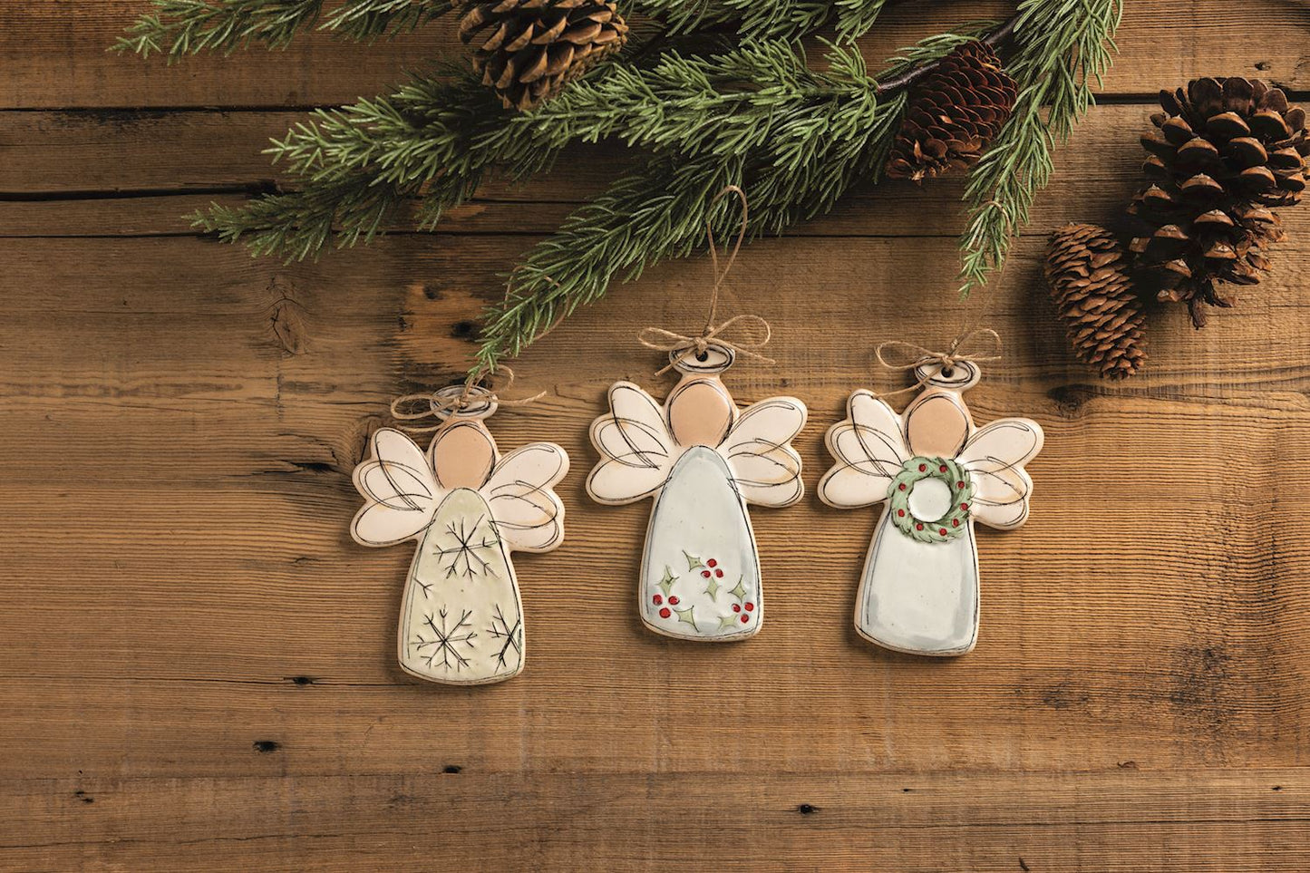 Mudpie Stoneware Angel Ornament