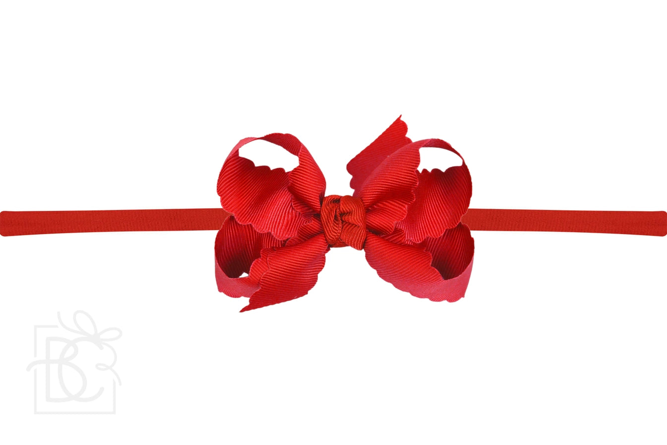 BC Scallop Bow on Headband - 3.5 inch