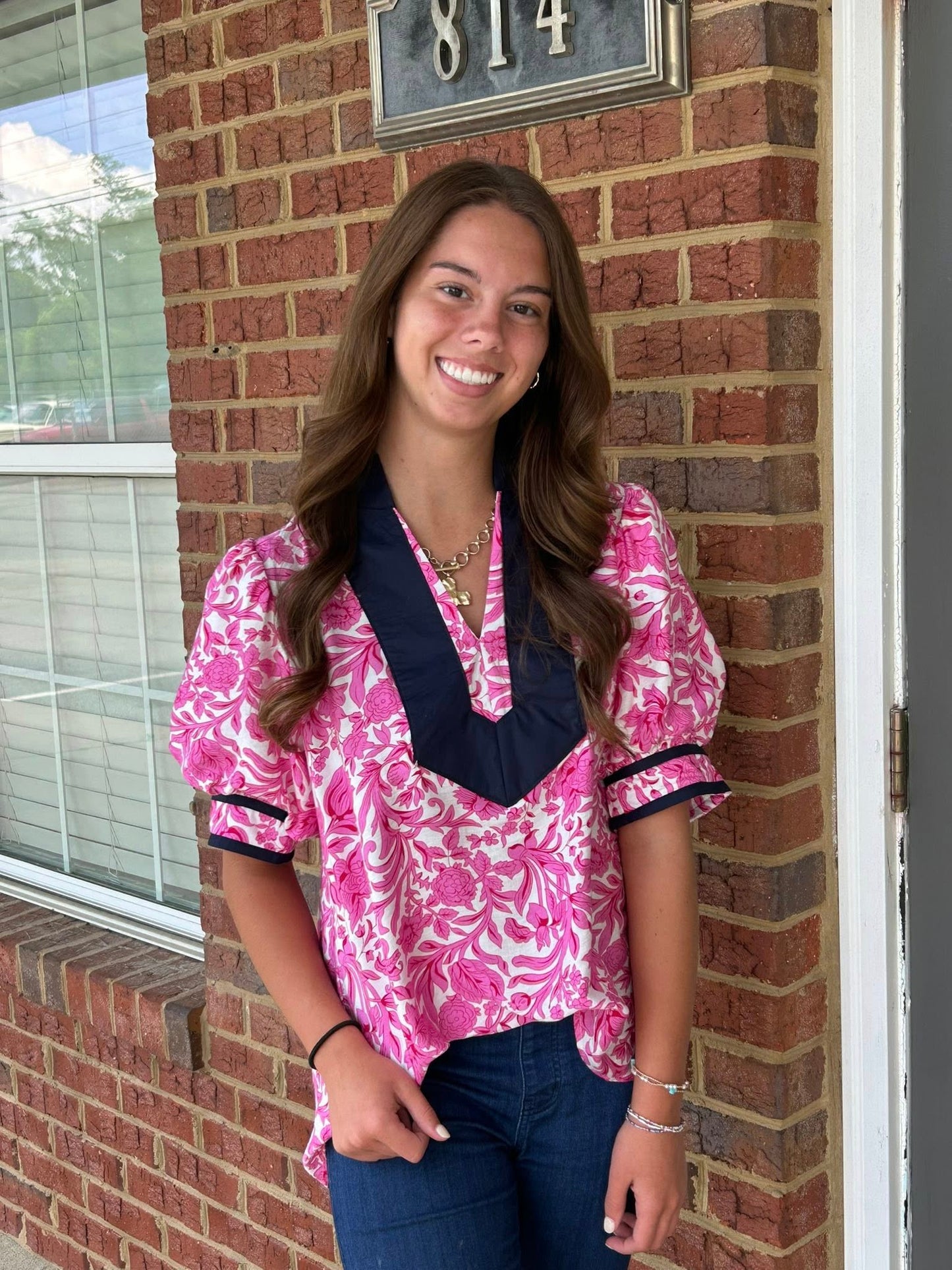 Entro Floral Print Caftan Top