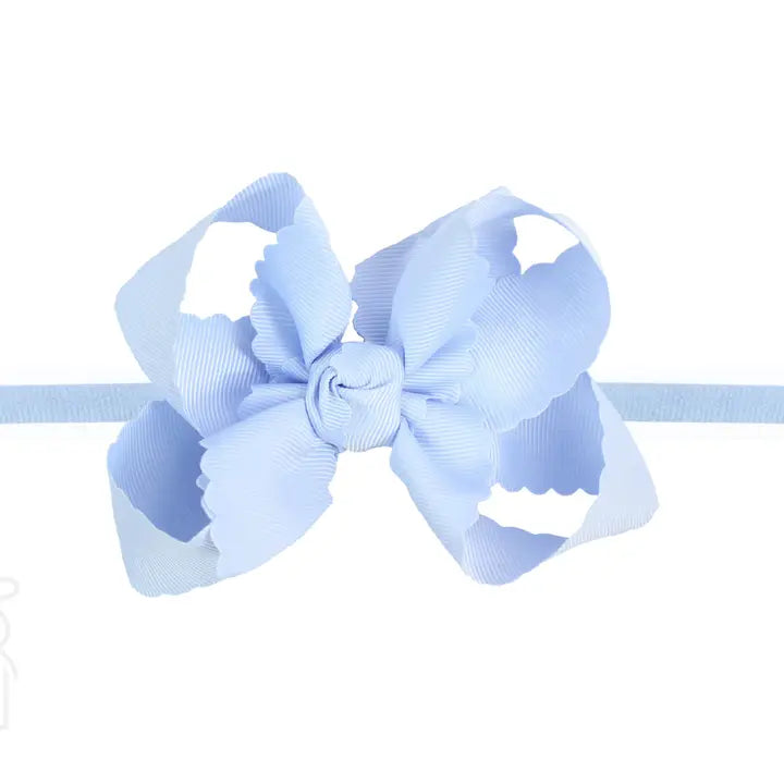 BC Scalloped Bow on Headband - 4.5 inch
