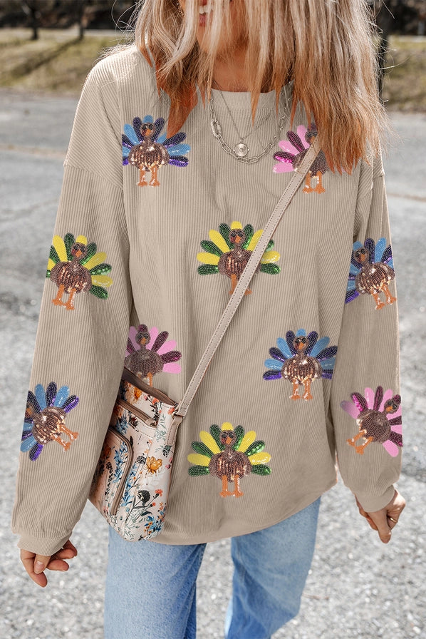 Aapparella Sequin Turkey Corduroy Top