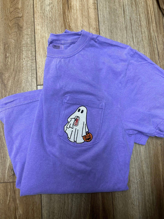 Comfort Color Diet Coke Ghost Pocket Tee