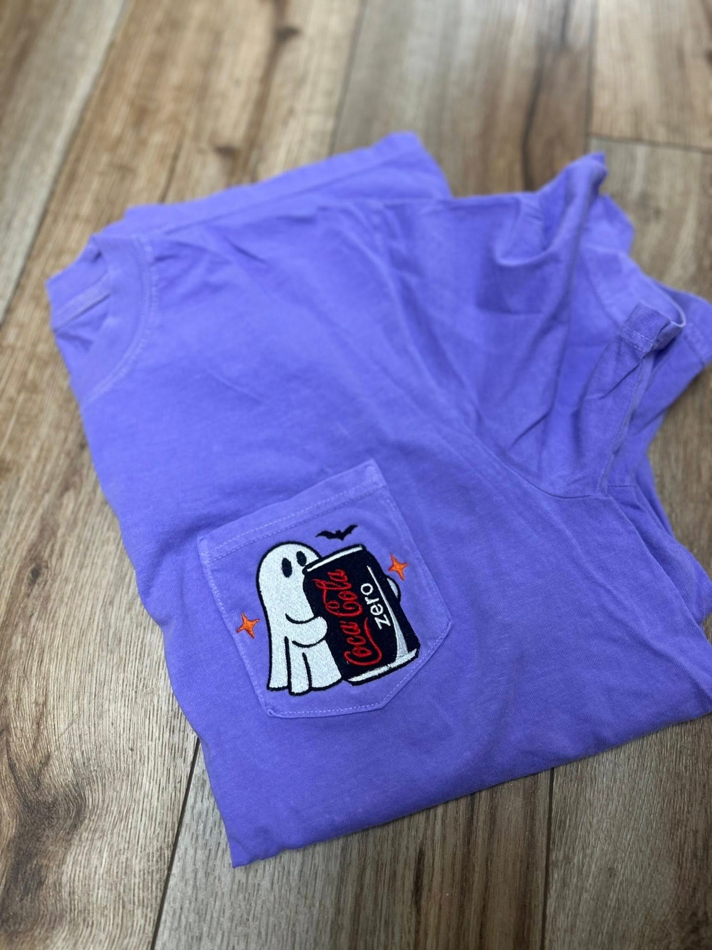 Embroidery Comfort Color Coke Zero Ghost Tee