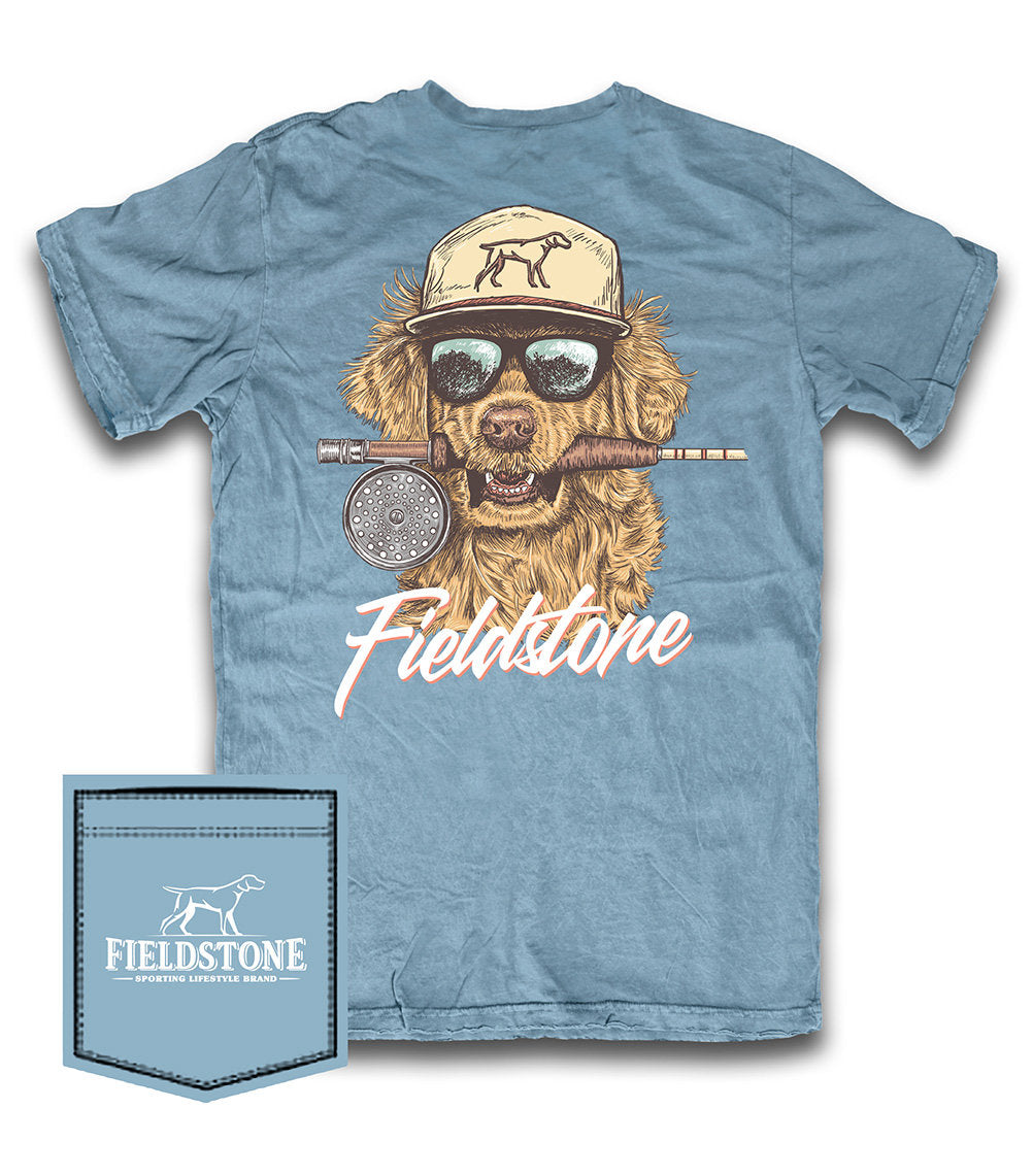 Fieldstone Ice Blue Retriever Reel Tee