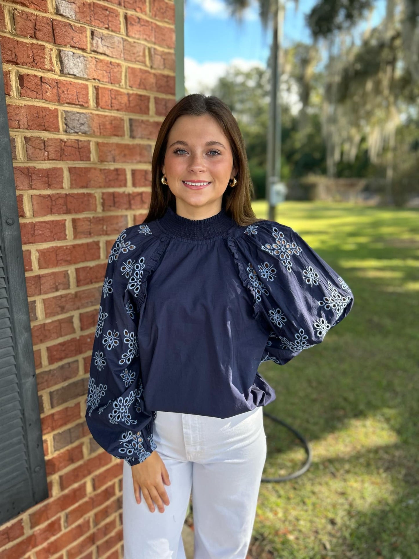 Mudpie Emilia Eyelet Top