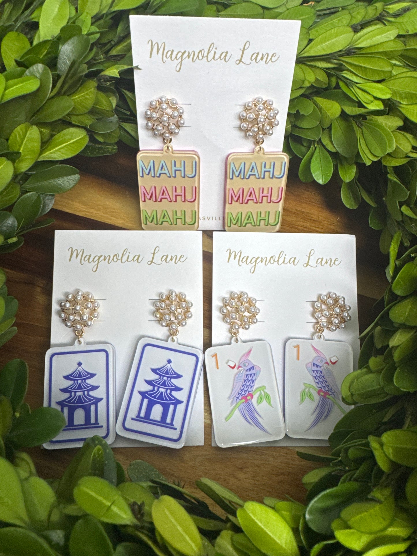 GS Mahjong Earrings