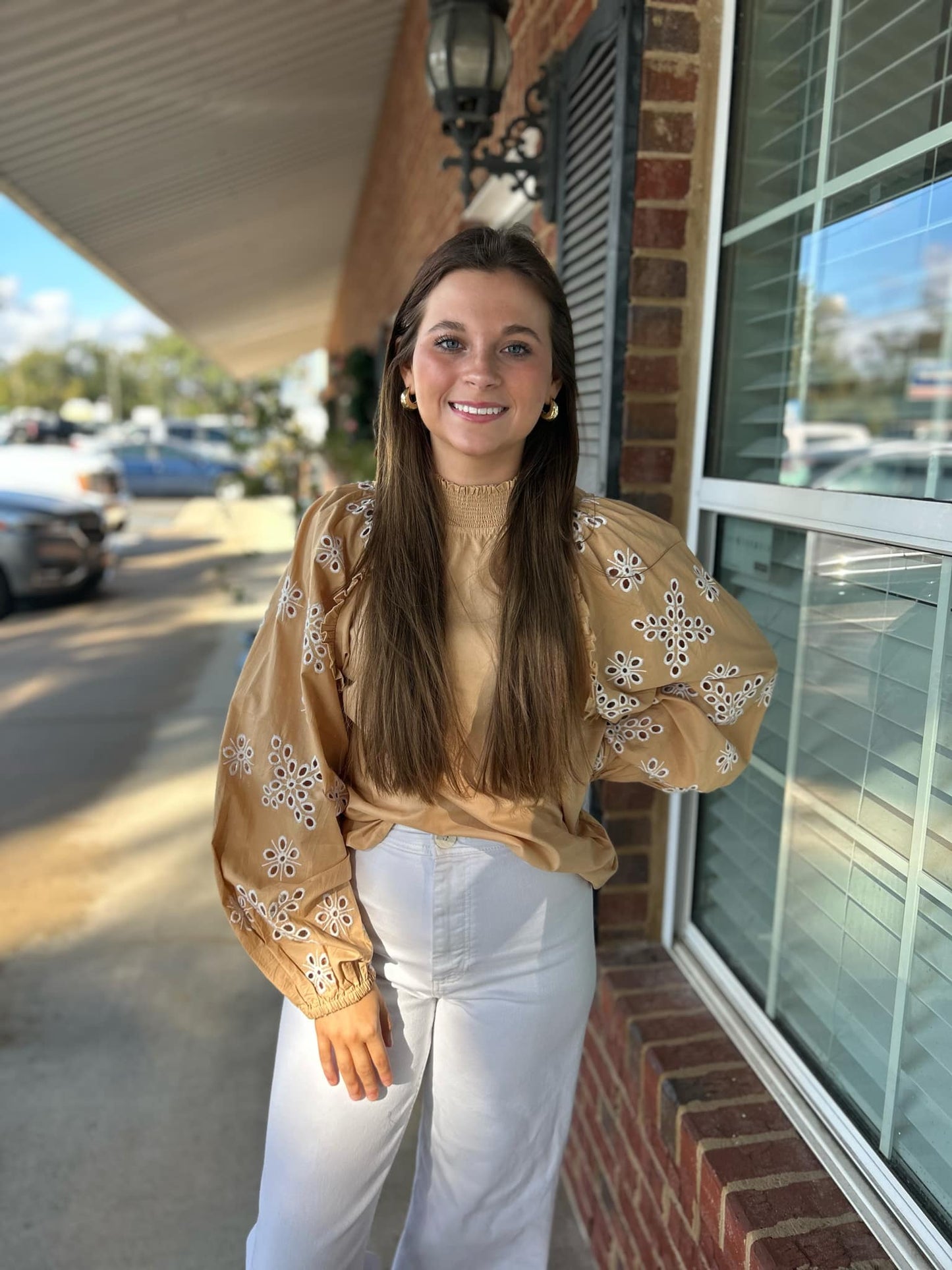 Mudpie Emilia Eyelet Top