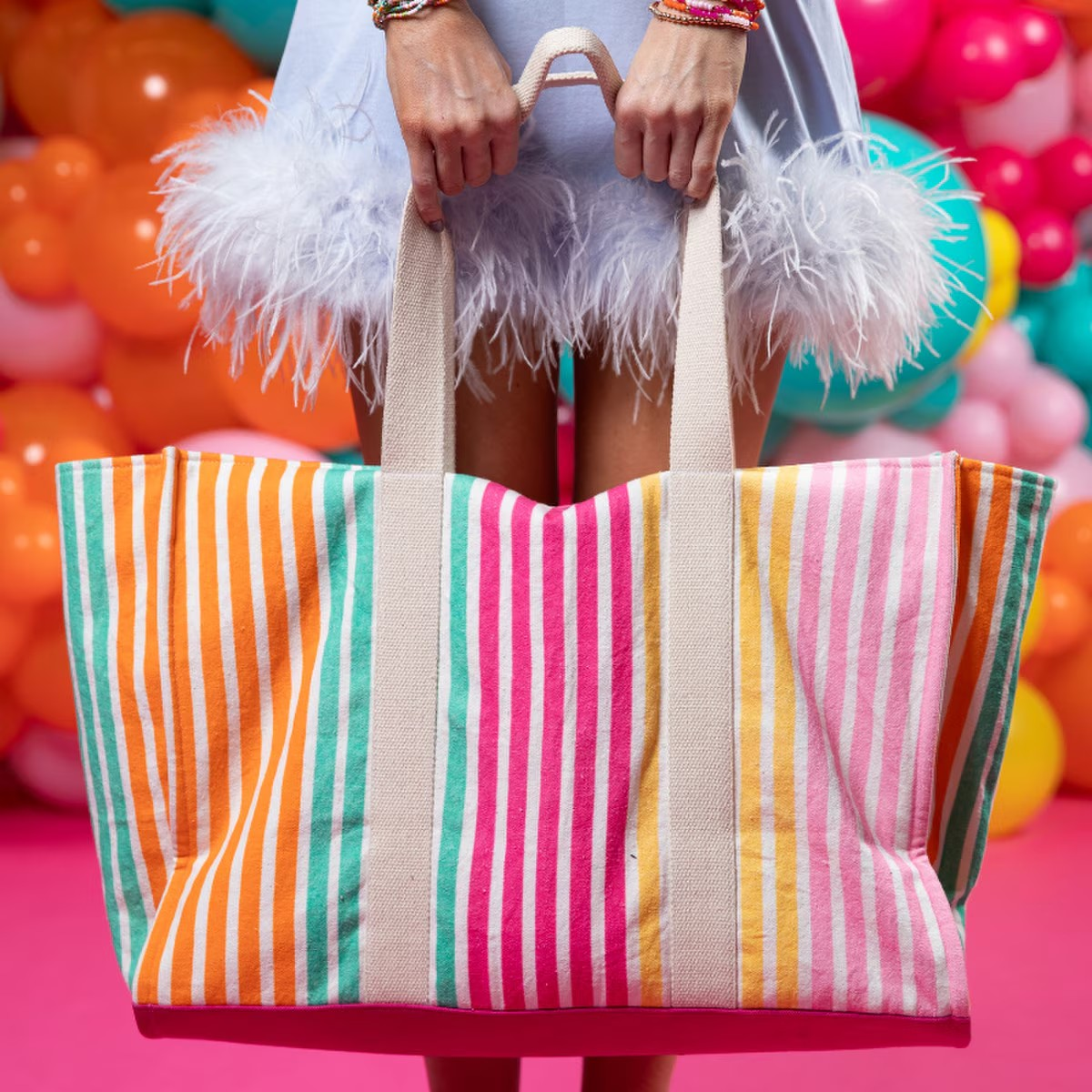 JM Downtown Stripe Tote
