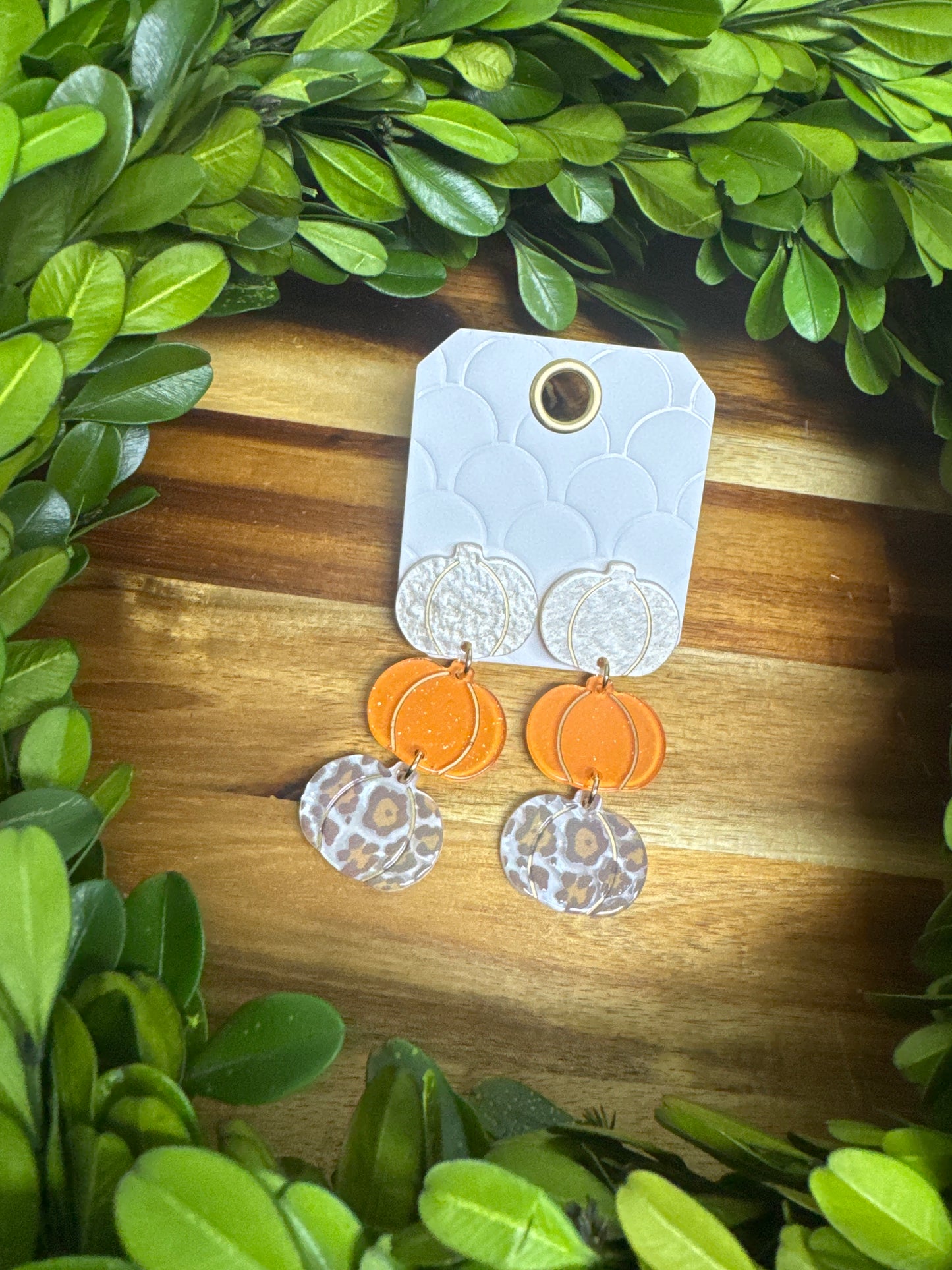 GS Pumpkin Dangle Earrings