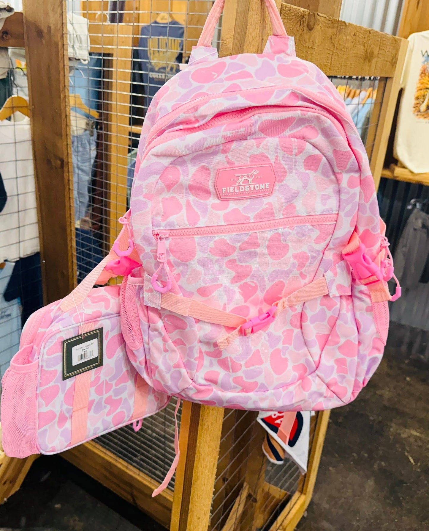 Fieldstone Pink Camo Backpack & Lunchbox