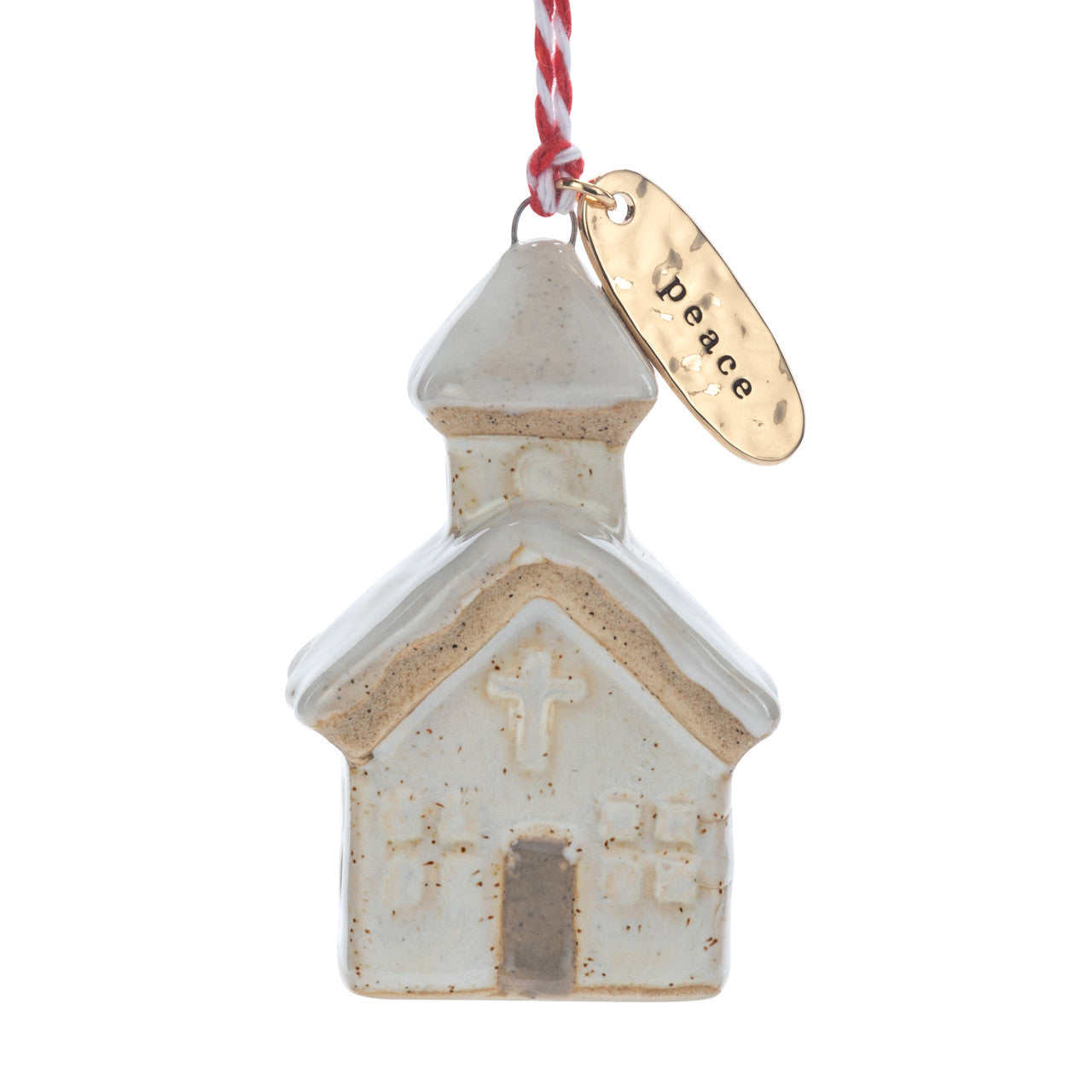 Demdaco Church Shaped Ornament - 1.5x2in