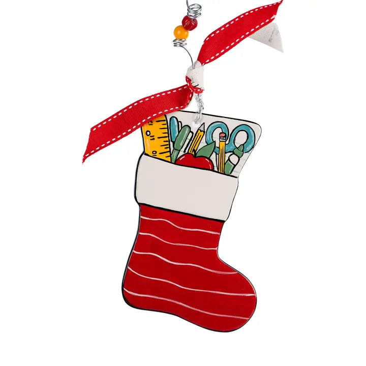 Glory Haus Teacher Stocking Flat Ornament