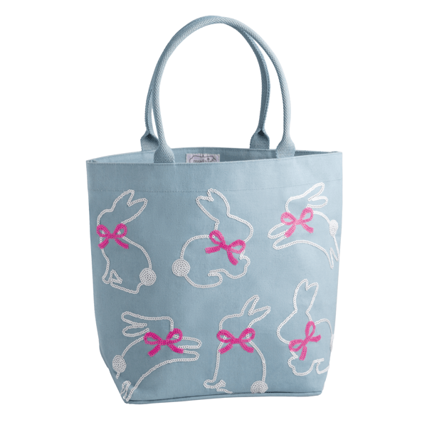Mudpie Blue Easter Sparkle Tote