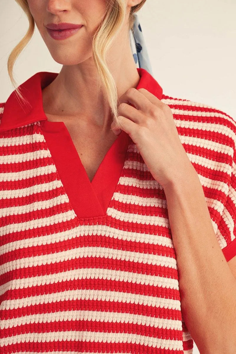 Jodifl Textured Stripe Top