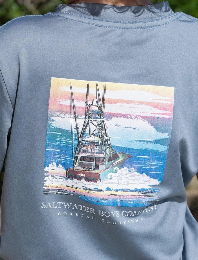 Saltwater Boys LS Tee - Offshore Boat