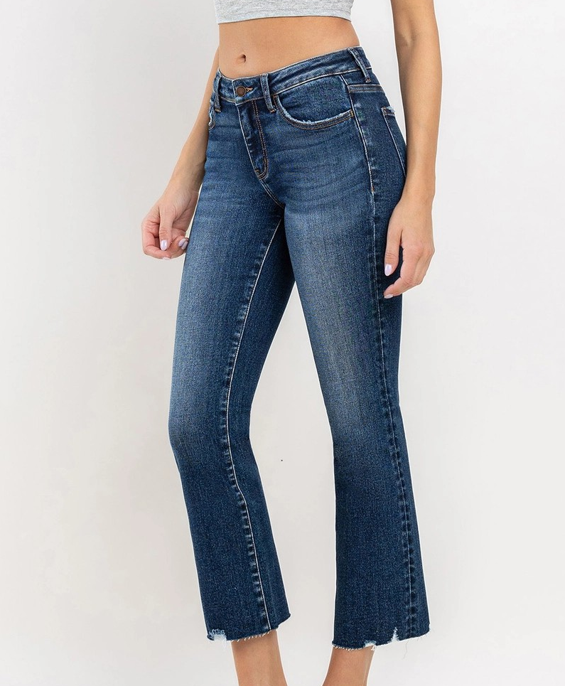 Vervet Mid Rise Crop Mini Bootcut Jeans