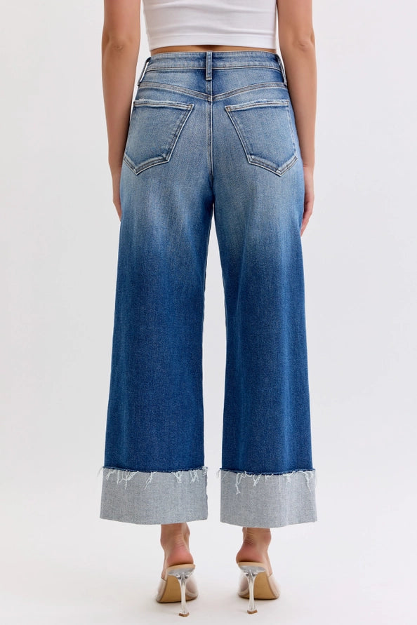 Cello Wide Leg Crops with Cuff