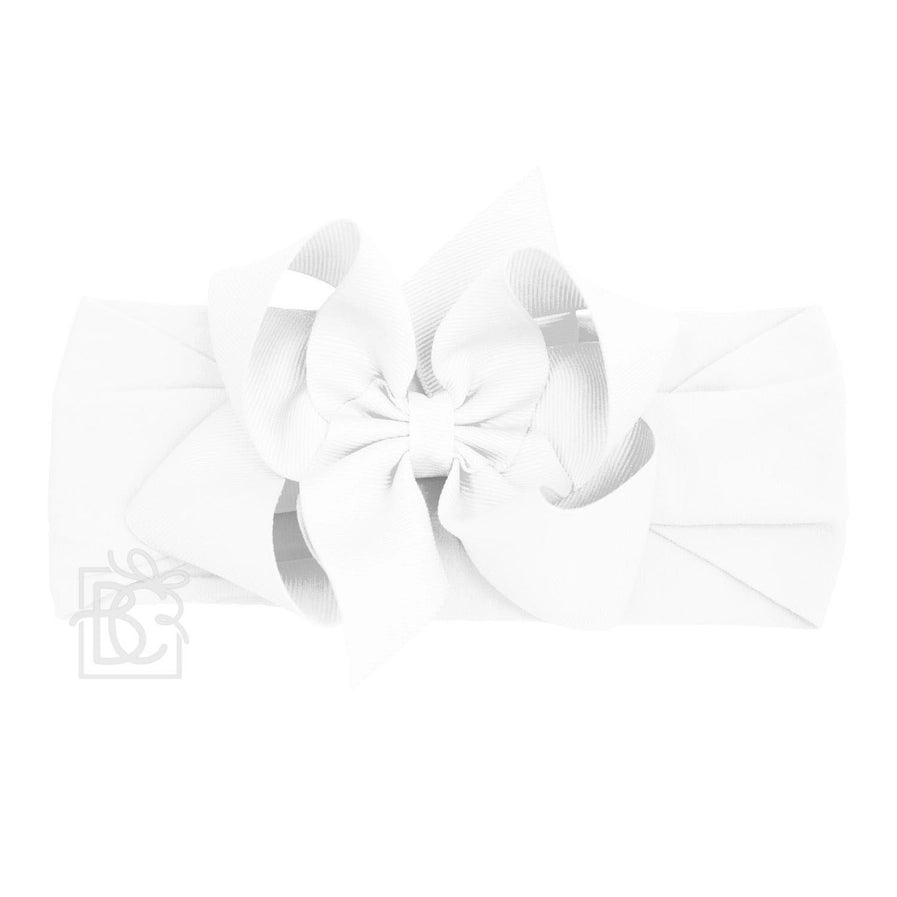 BC Wide Pantyhose Headband W/Classic Grosgrain Bow