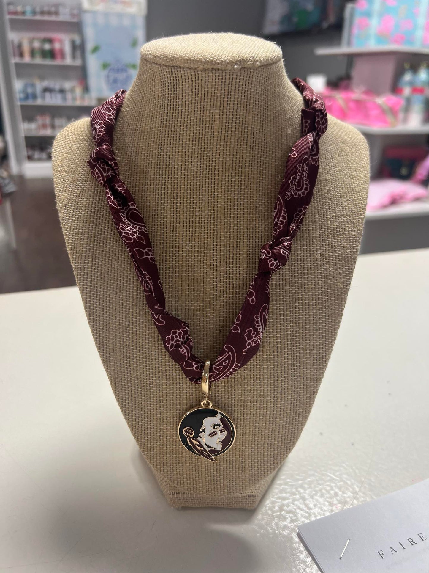 Canvas Gameday Scarf Necklaces