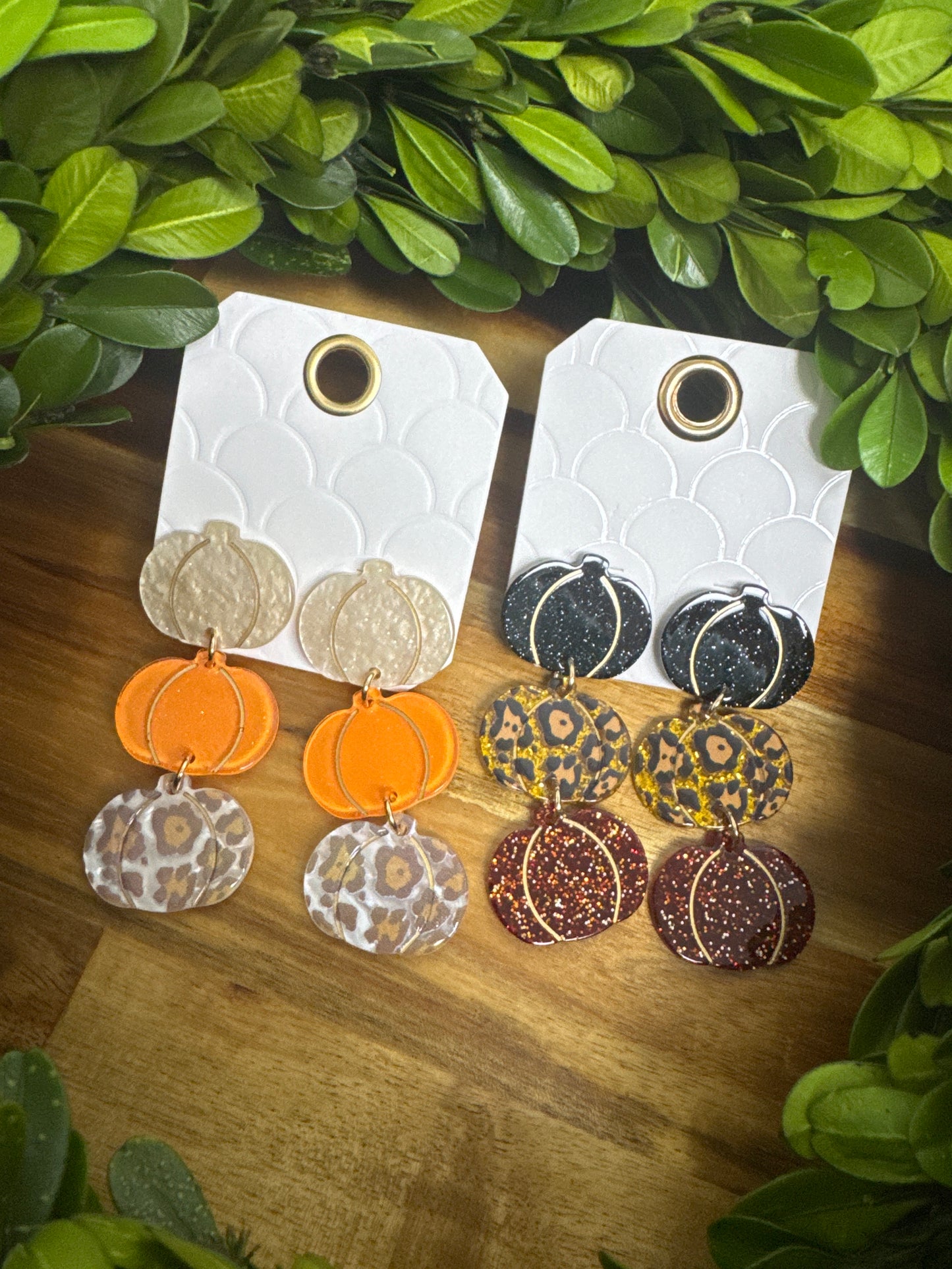 GS Pumpkin Dangle Earrings