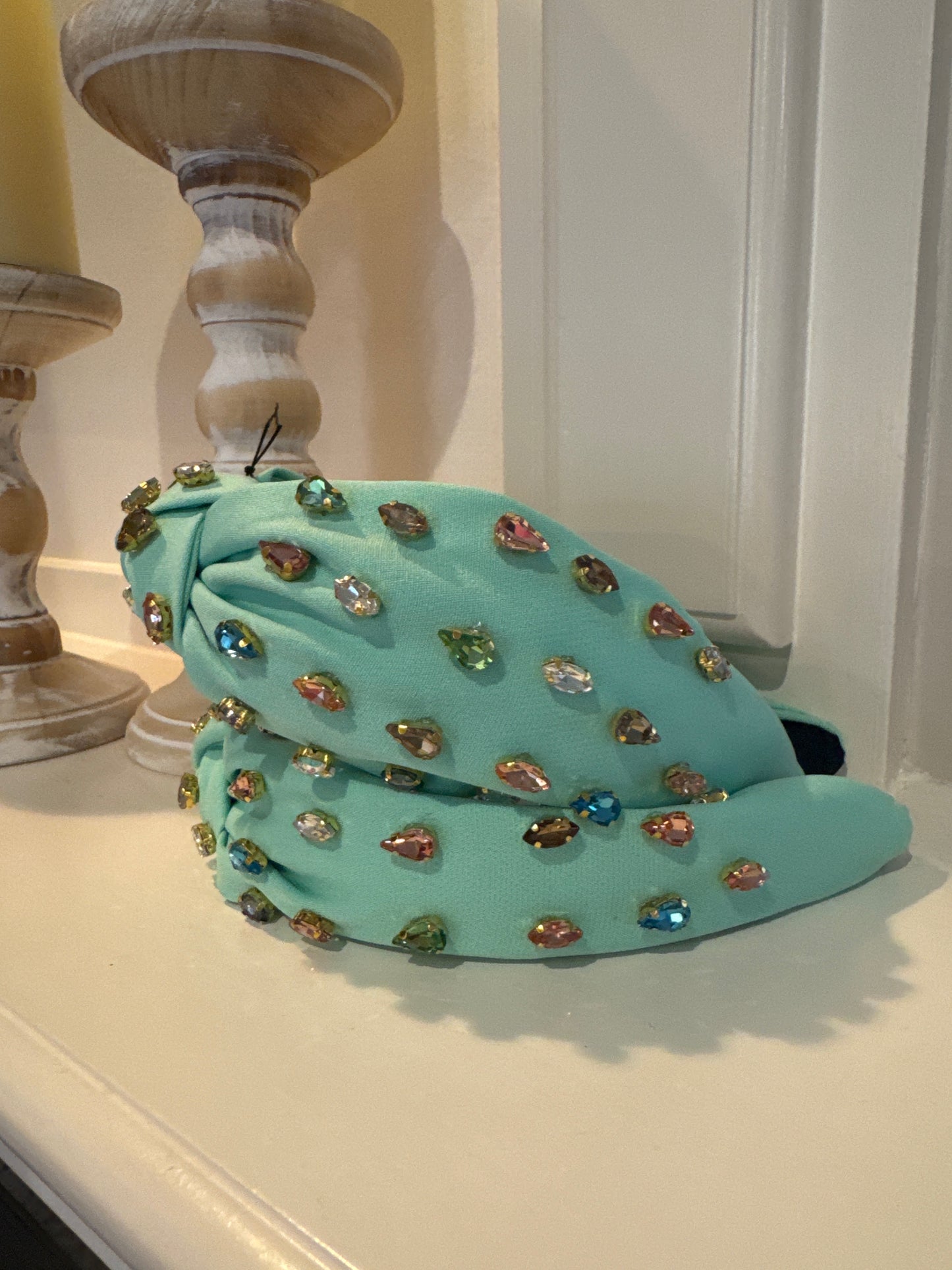 GS Mint Knotted Jewel Headband