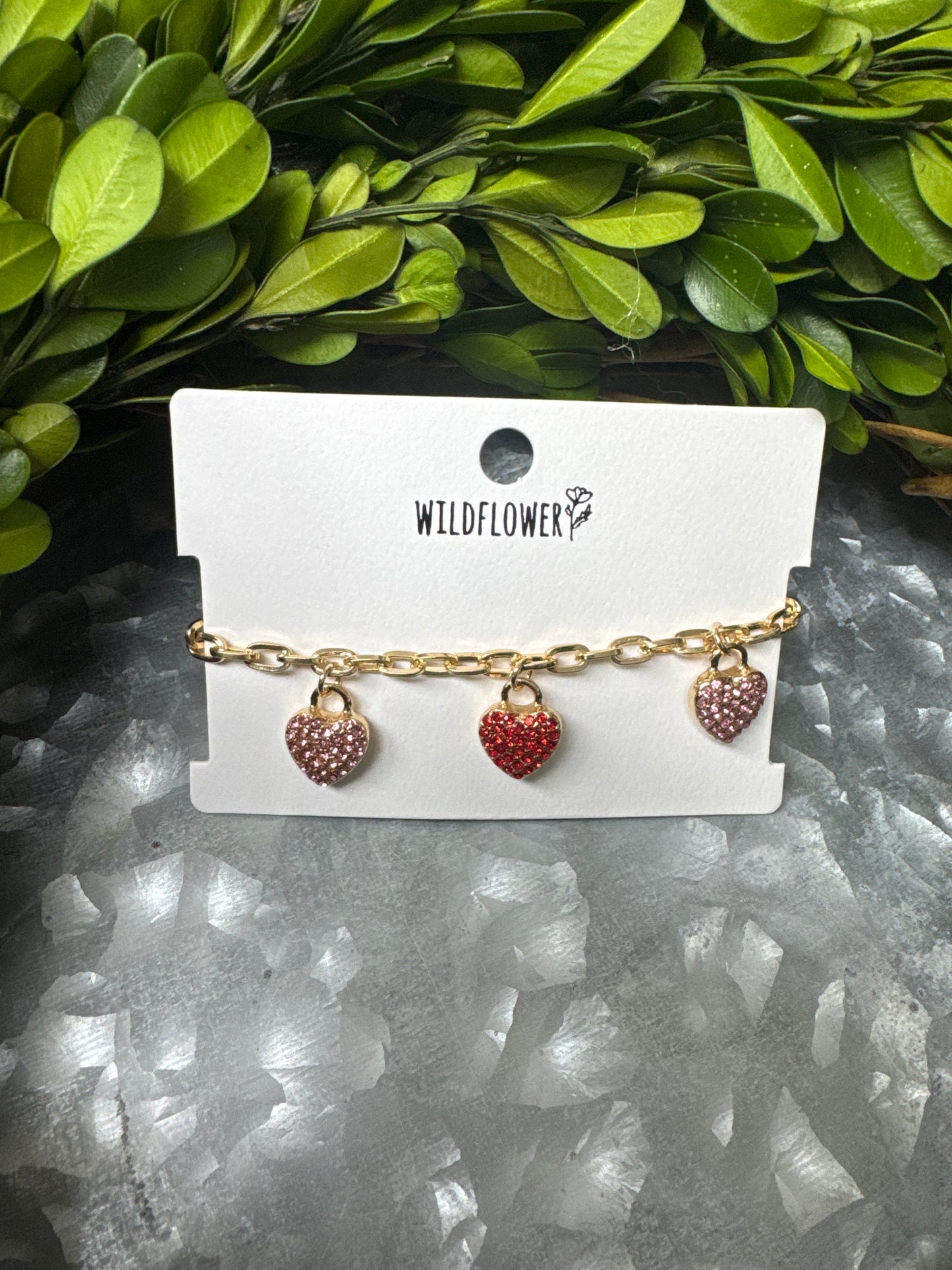 GS Crystal Heart Bracelet