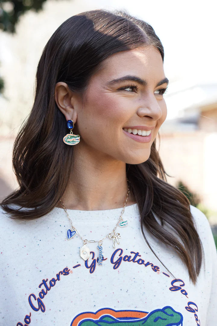 Canvas Paper Clip Charm Team Necklace