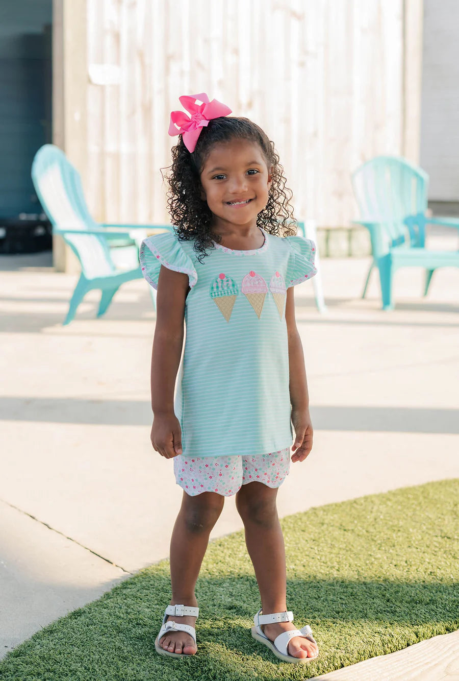Trotter Street Triple Scoop Flutter Short Set